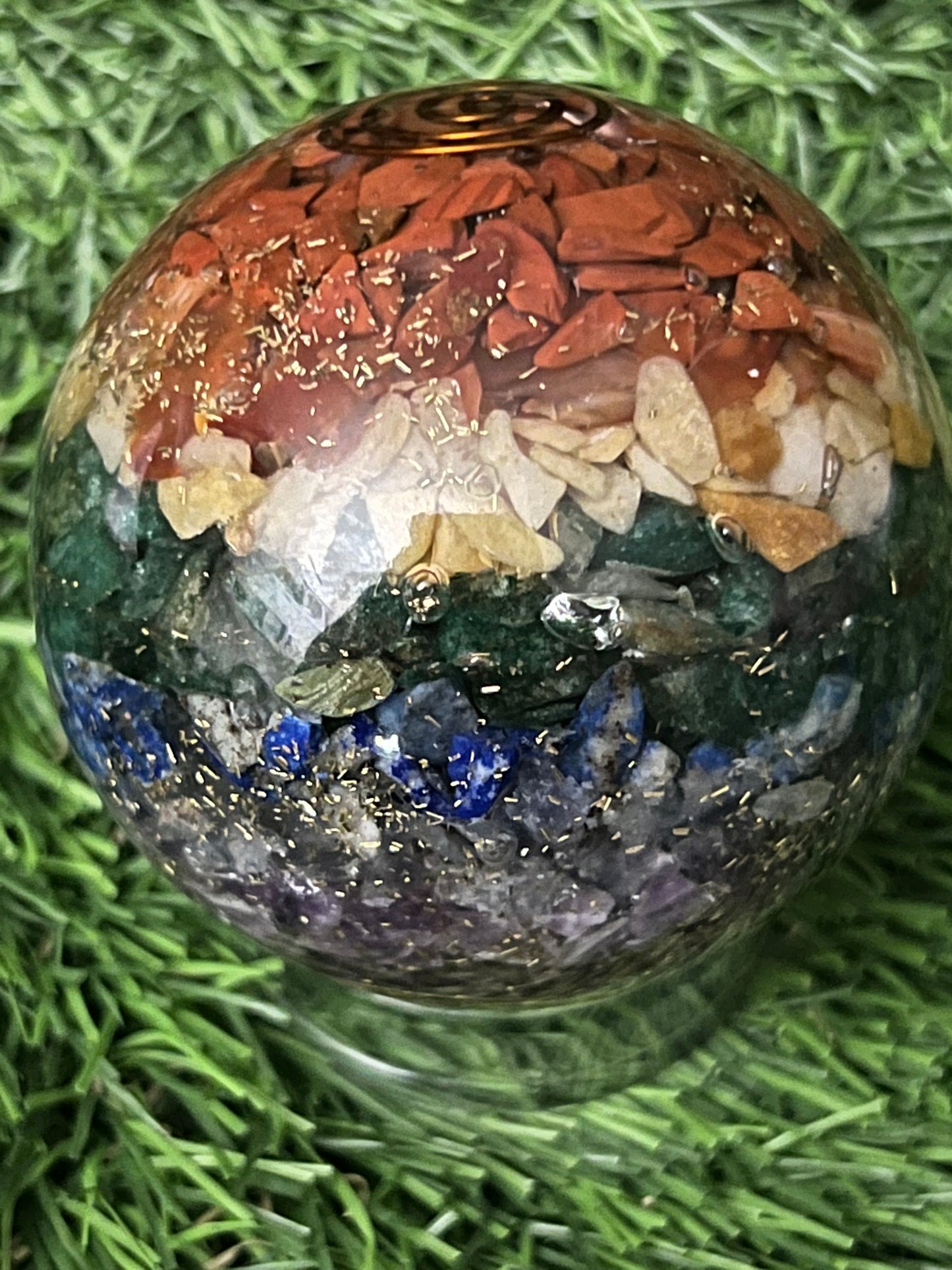 Orgonite 7chakra sphere