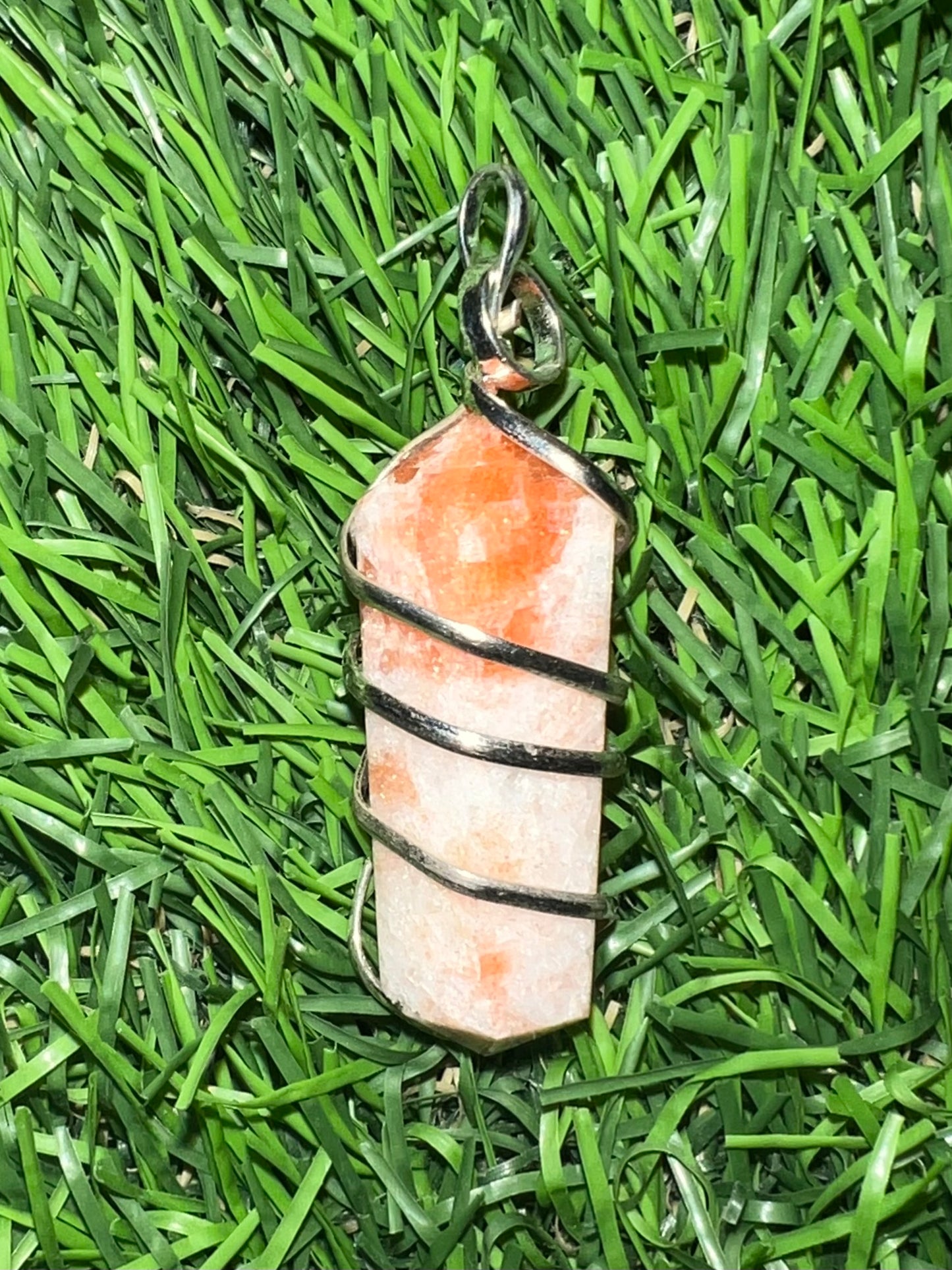 Sunstone Wrapped Pendant