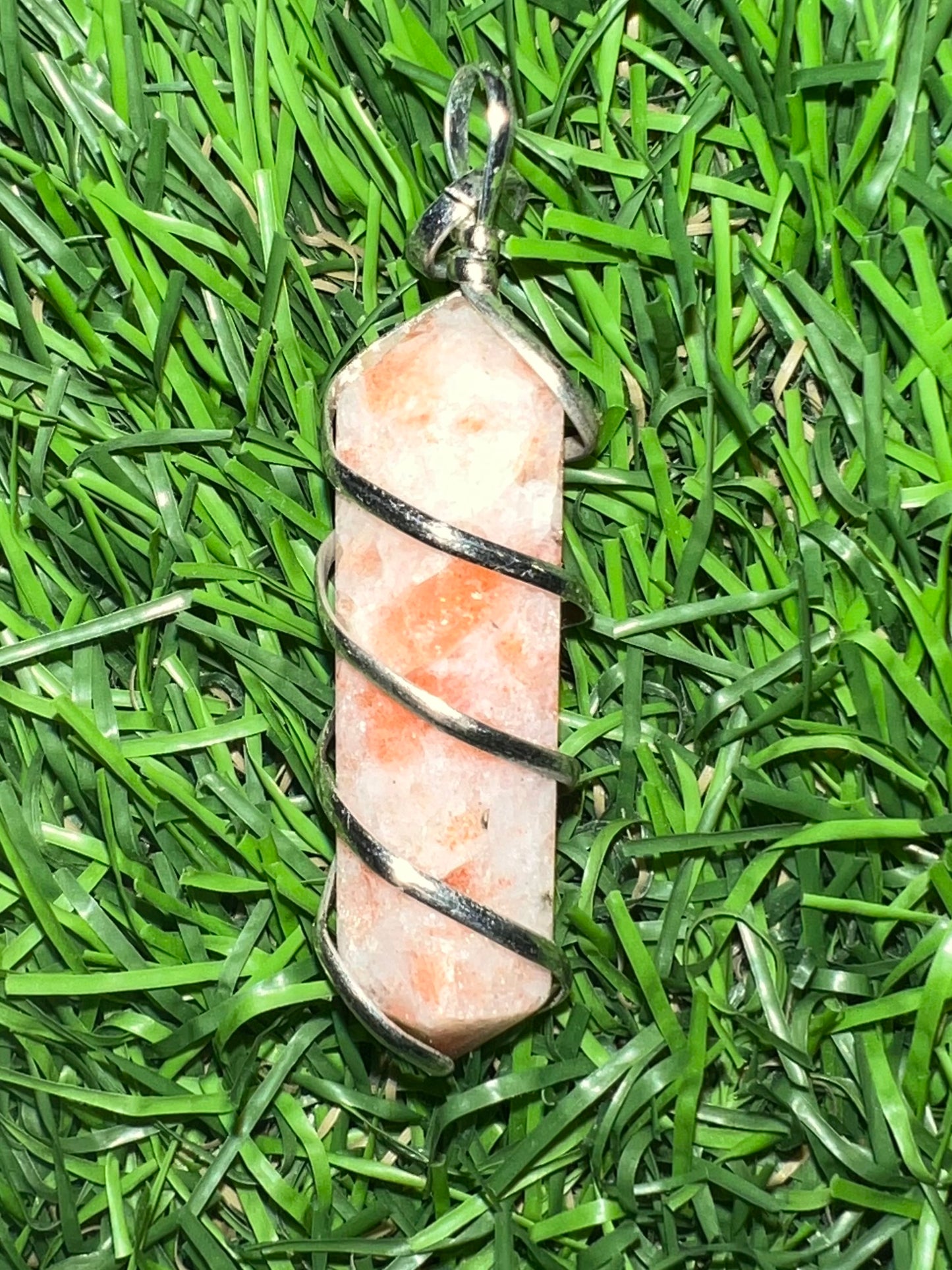Sunstone Wrapped Pendant