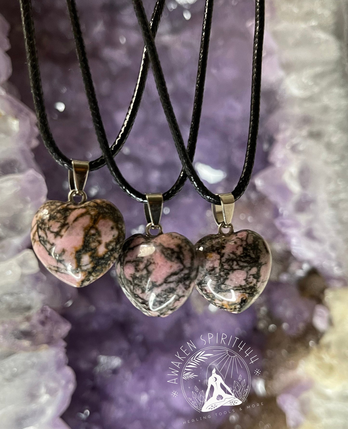 Rhodonite (heart) necklace