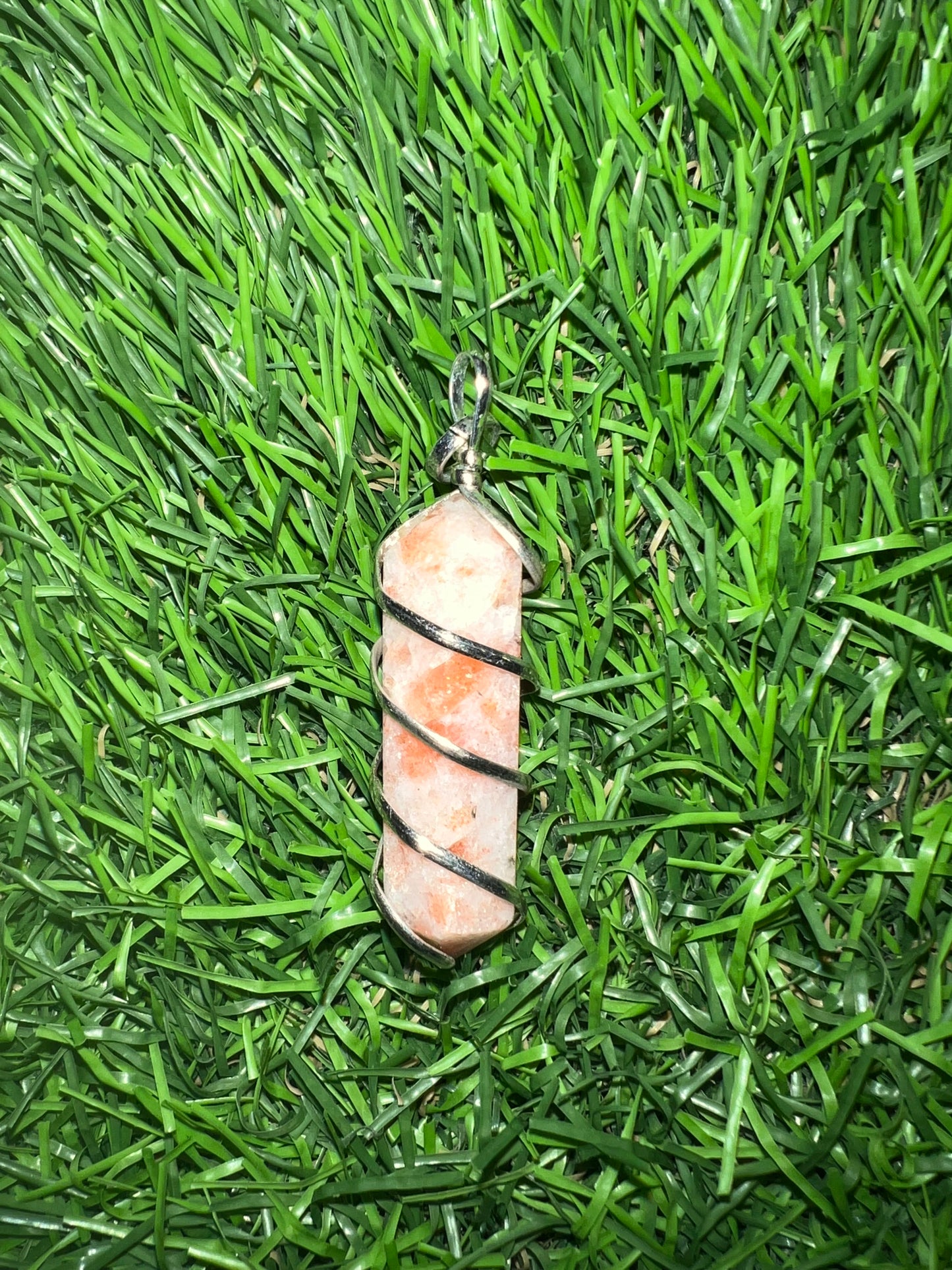 Sunstone Wrapped Pendant