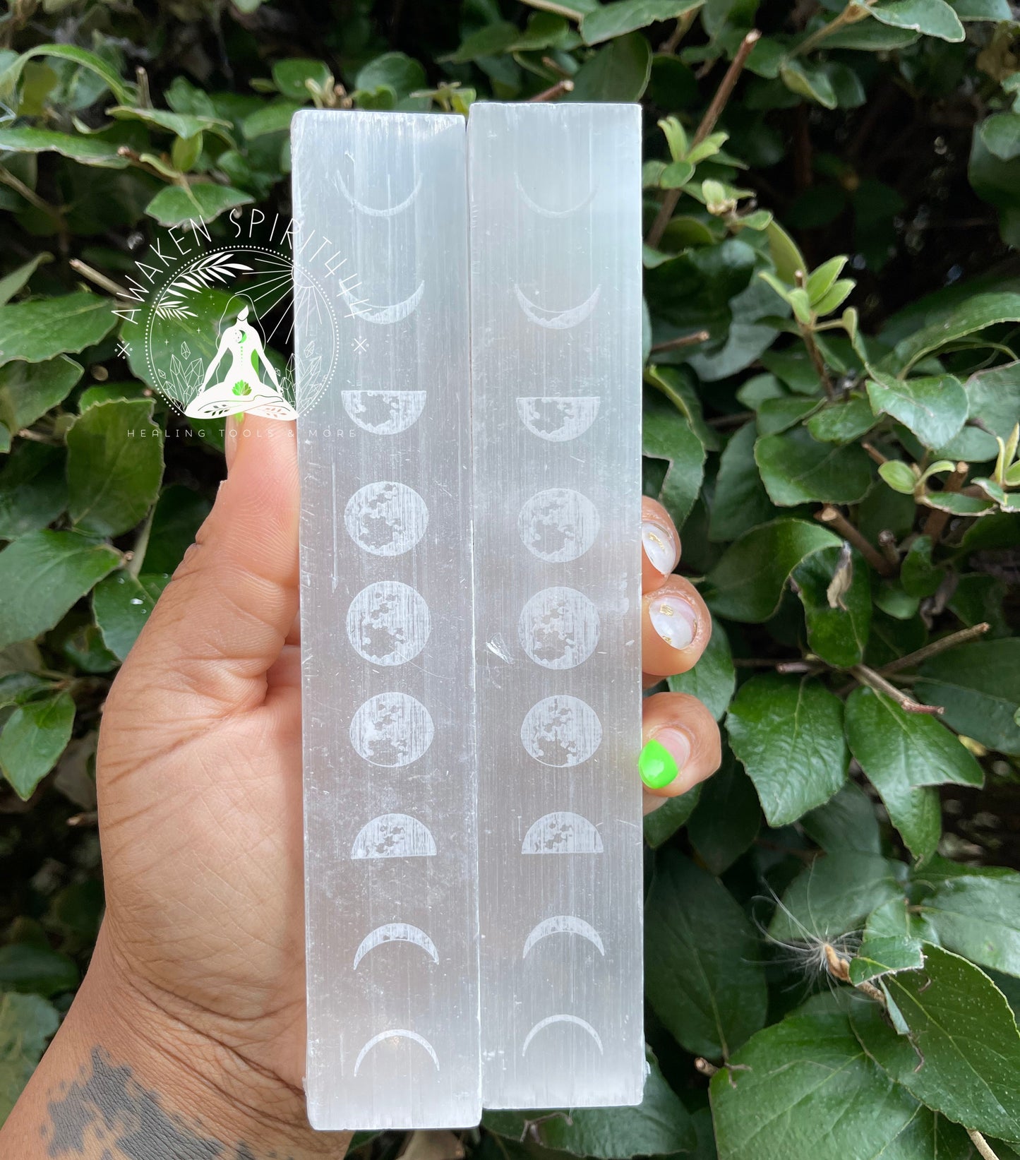 Moon Phase selenite stick
