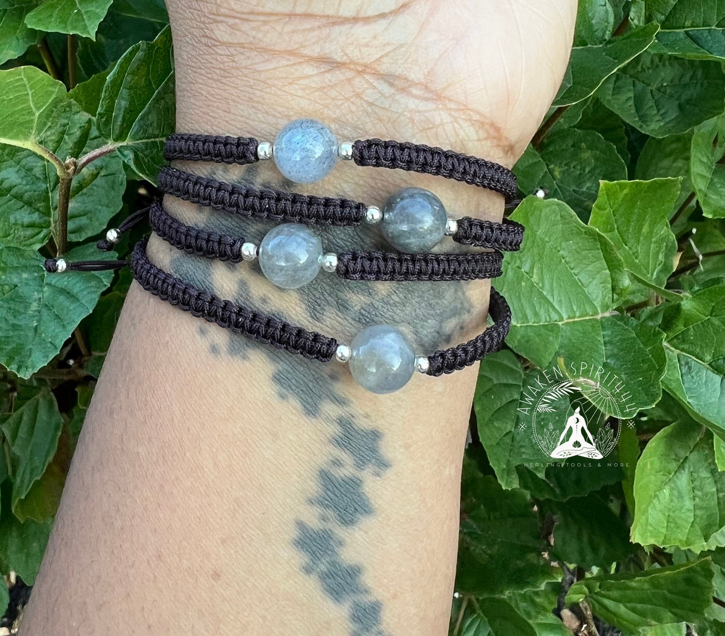 Labradorite (pull cord bracelet)
