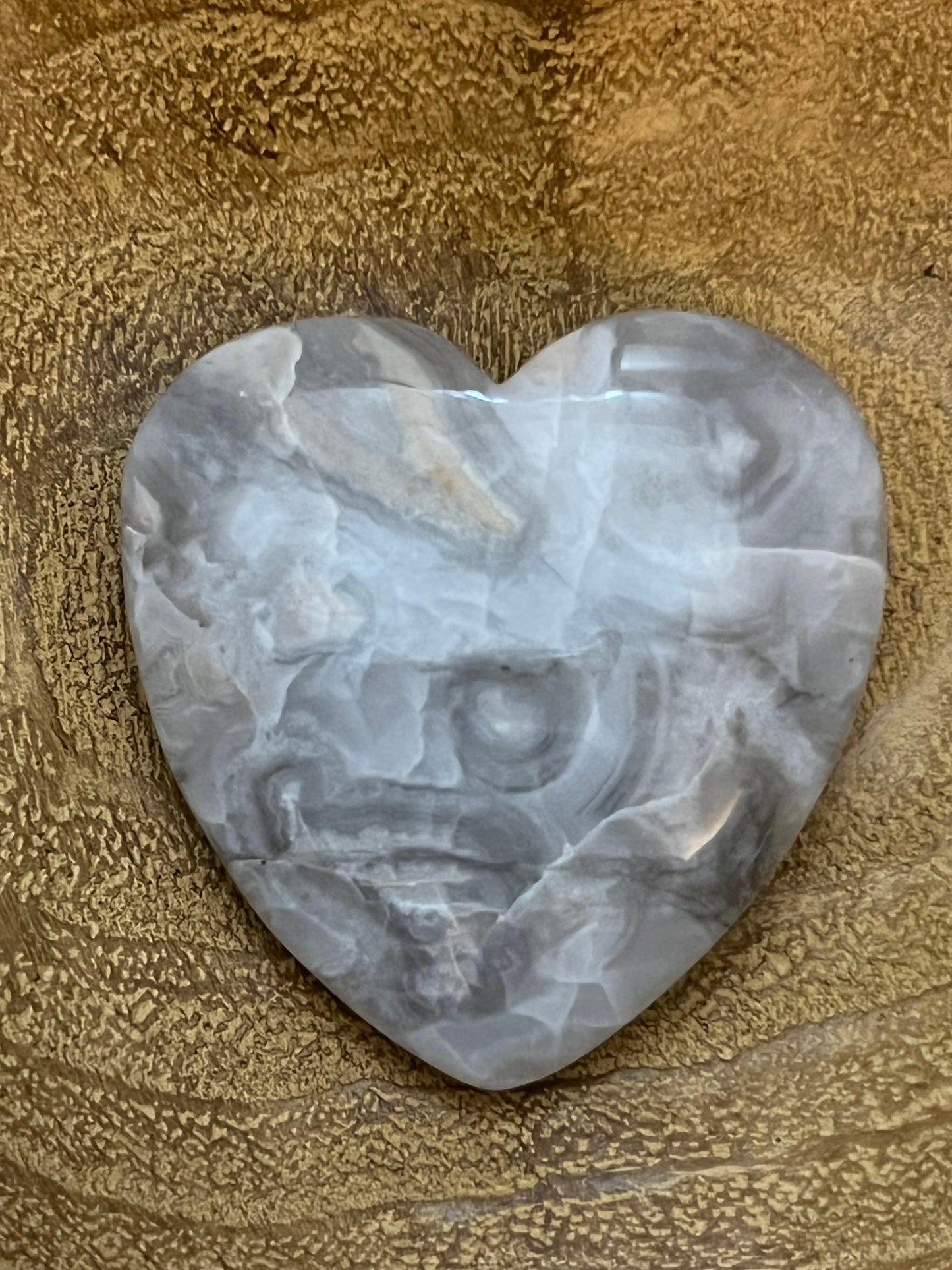 Crazy Lace Agate heart