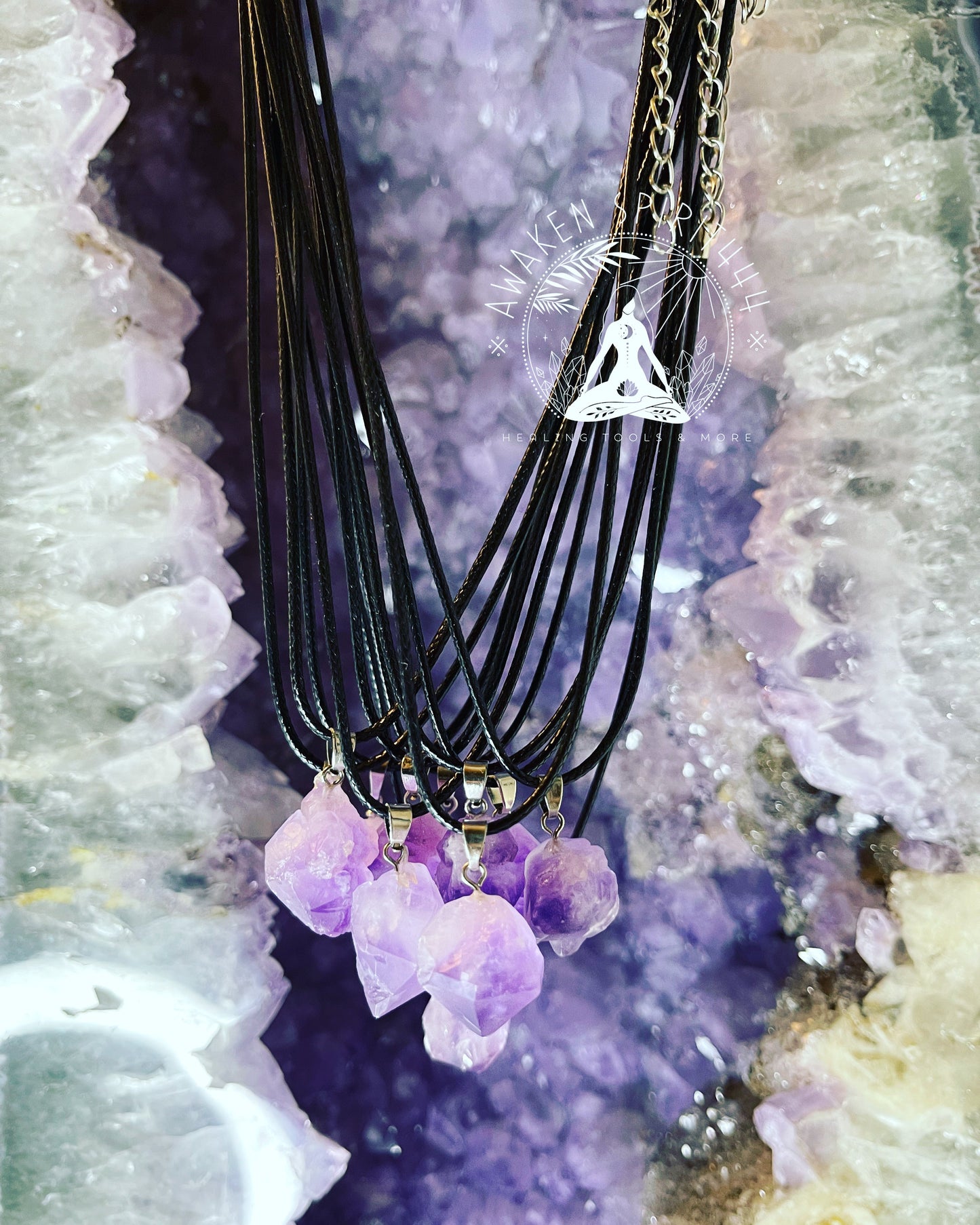 Raw Amethyst necklace (mini stone)