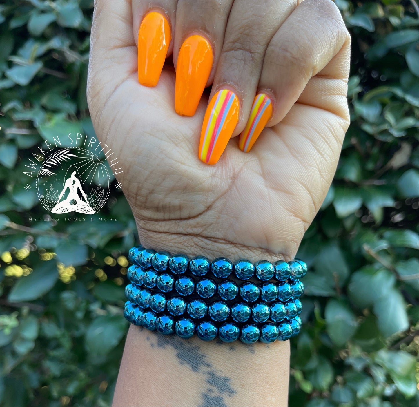 Blue Aura Hematite
