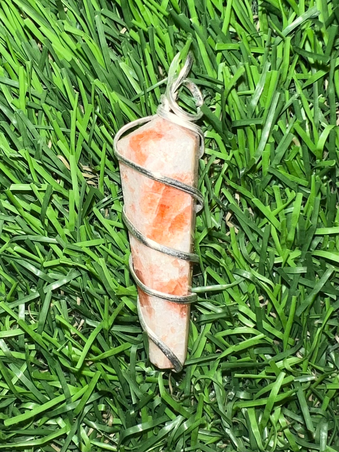 Sunstone Wrapped Pendant