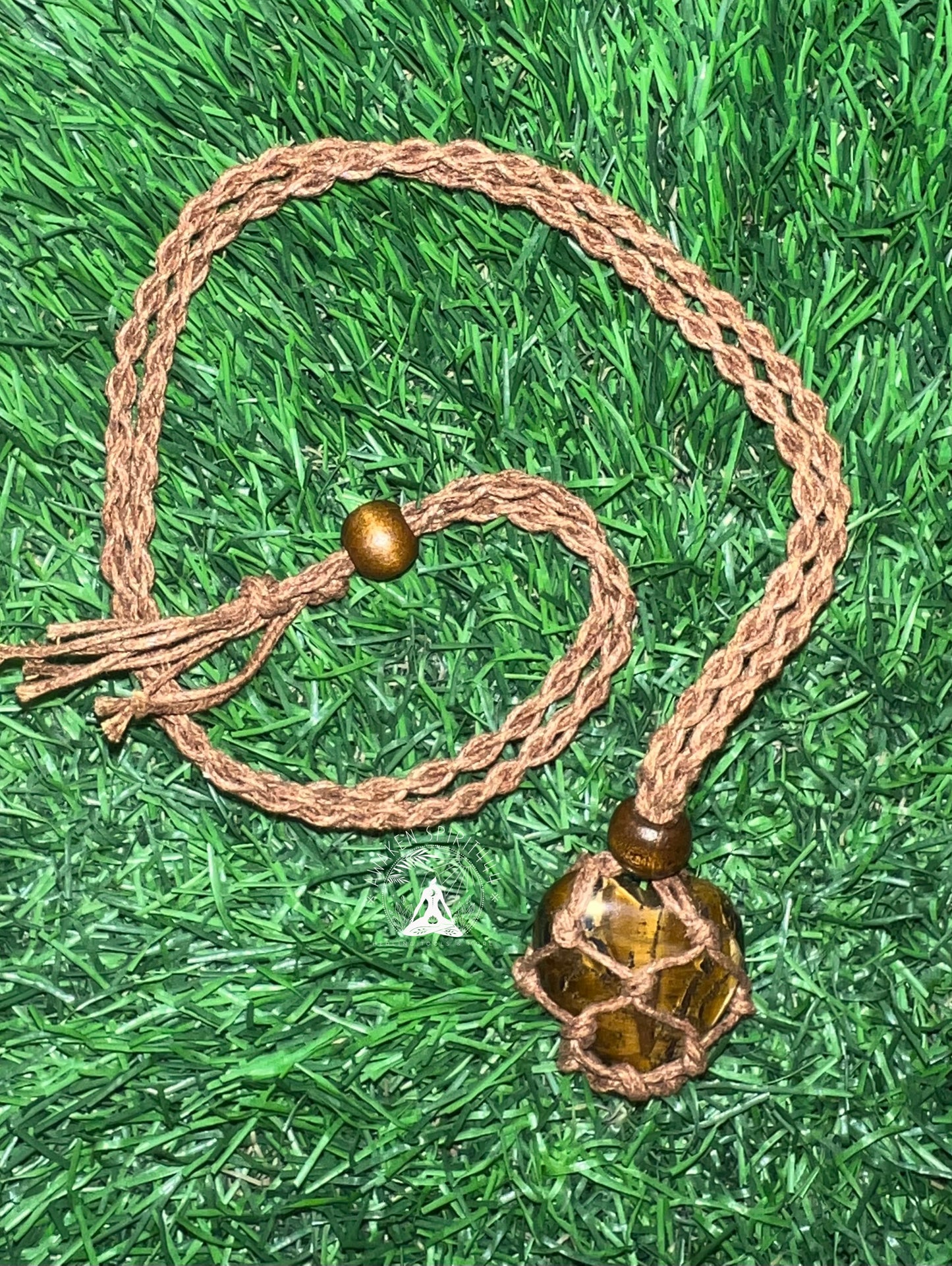 Tiger’s Eye Macrame Necklace