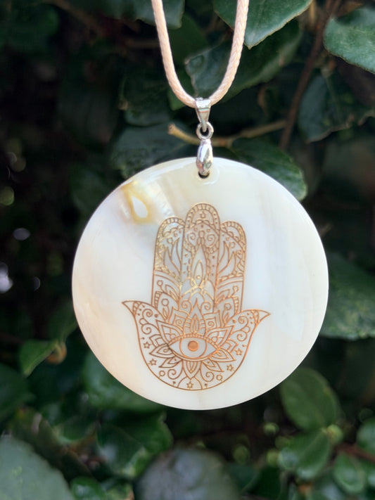 Hamsa Seashell Necklace