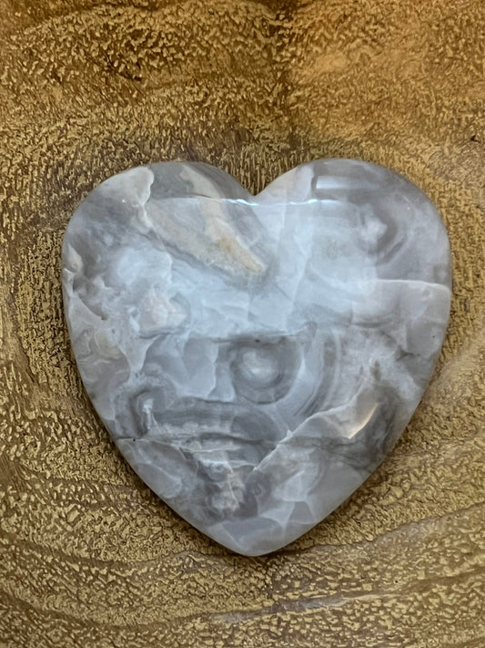 Crazy Lace Agate heart