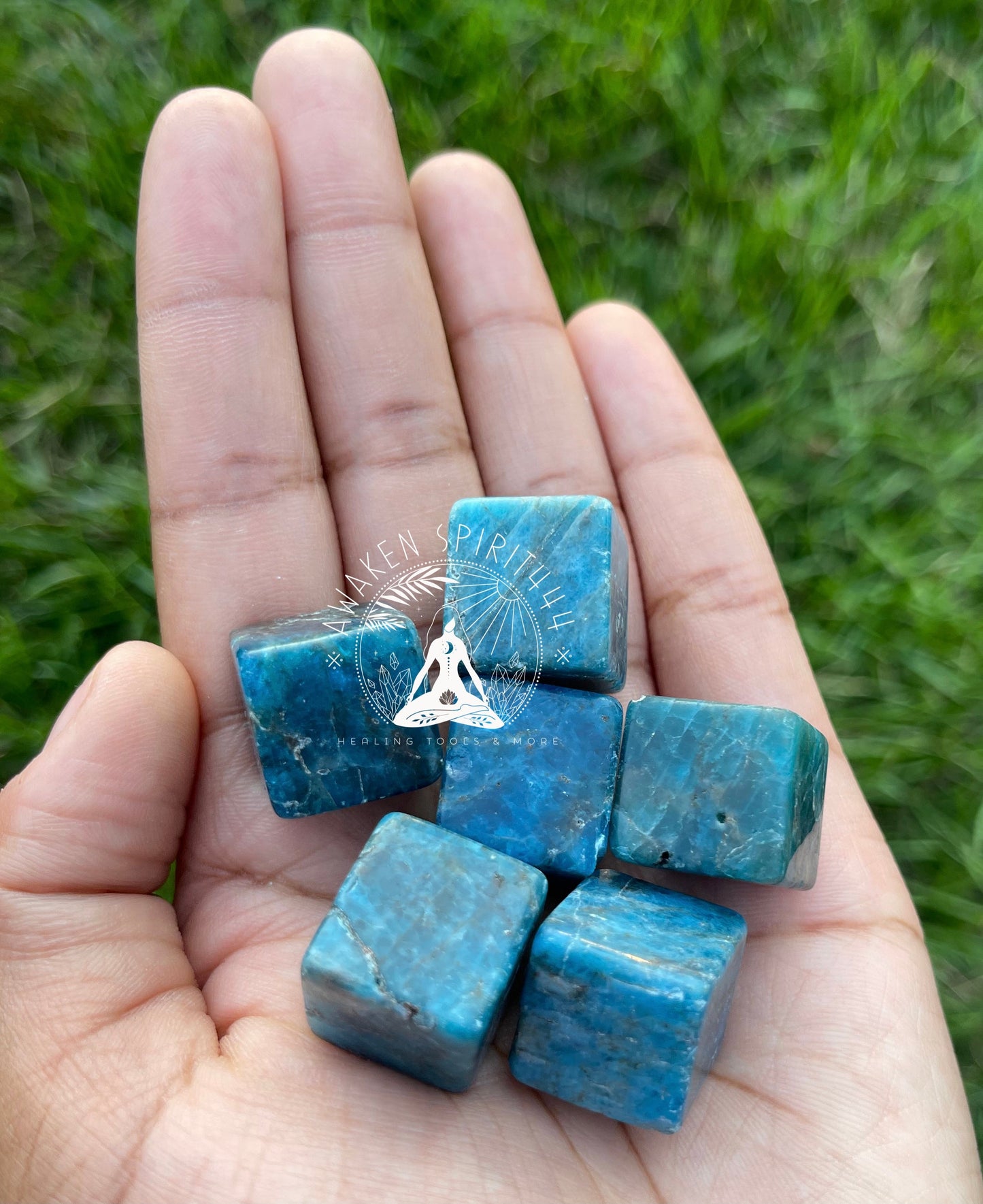 Blue Apatite Cubes