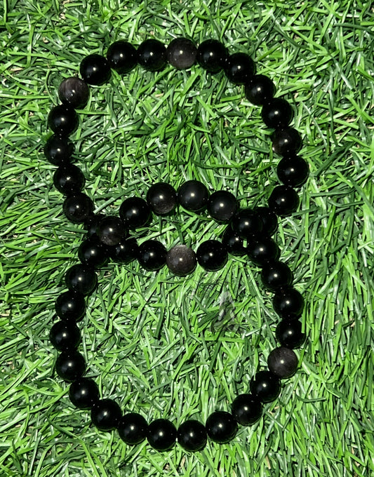 Silver Obsidian Sheen bracelet