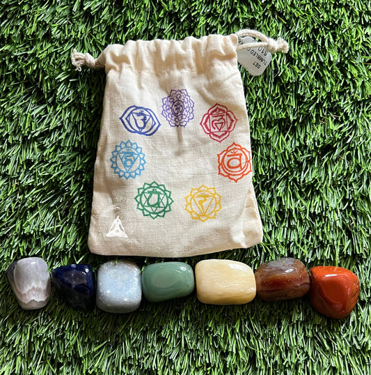 7chakra tumbles with pouch
