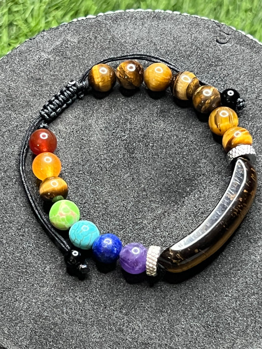 Tigers x 7 Chakra  (bracelet)